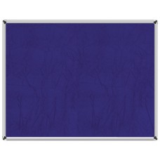 Panou de pluta cu rama de aluminiu si invelis textil bleumarin 90 x 120 cm
